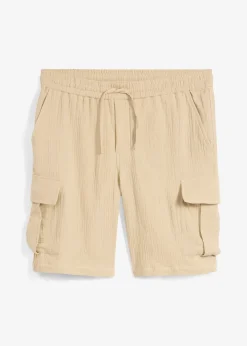 bonprix Bermuda en gaze de coton, regular|Homme Shorts|Pantalons