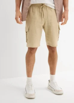 bonprix Bermuda en gaze de coton, regular|Homme Shorts|Pantalons