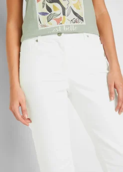 bonprix Bermuda en jean à revers, taille mi-haute|Femme Shorts|Jeans