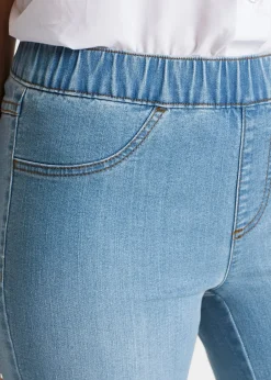 bonprix Bermuda en jean avec taille entièrement élastiquée|Femme Shorts|Jeans