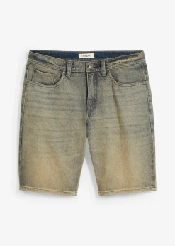bonprix Bermuda en jean délavé effet sali, Regular|Homme Shorts|Jeans
