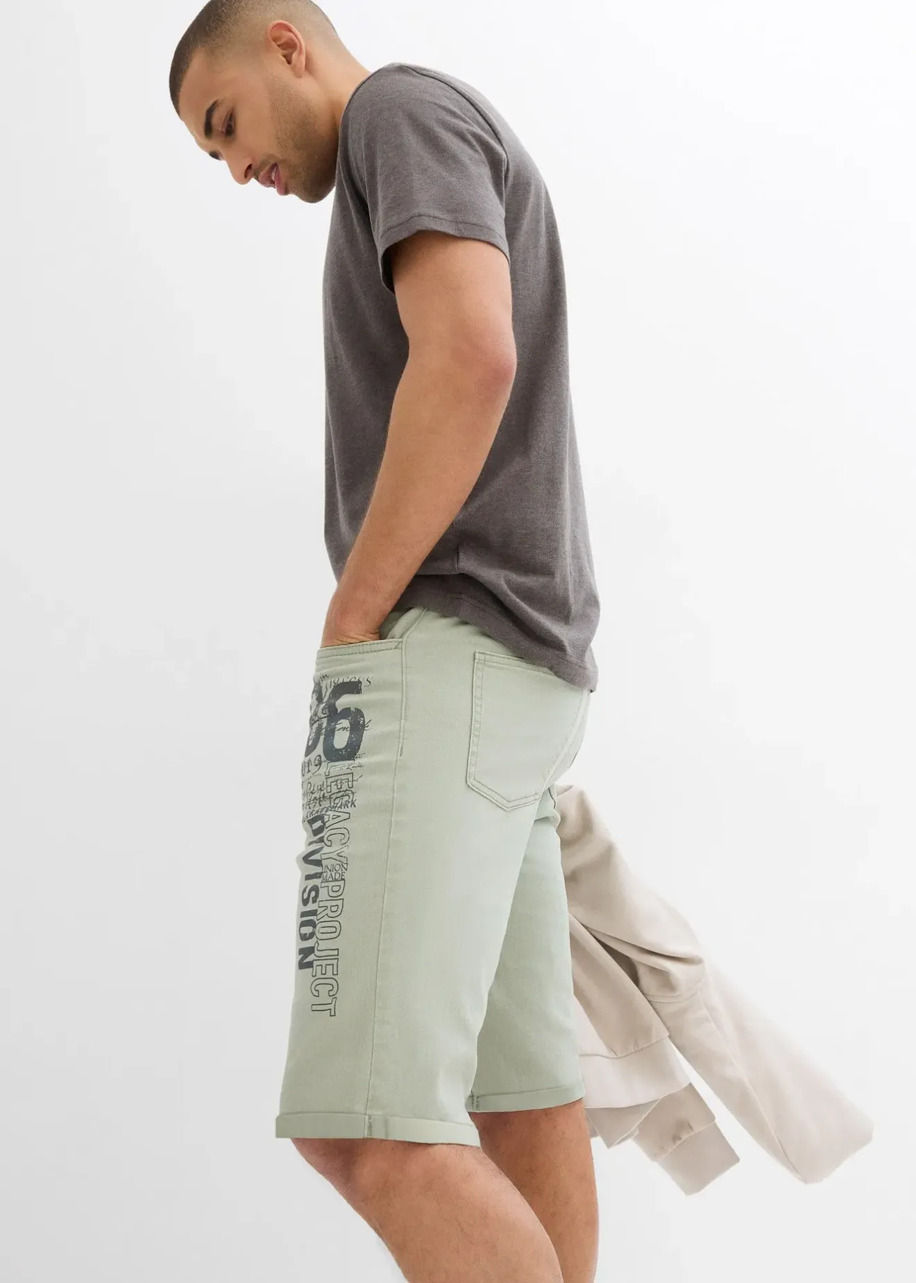 bonprix Bermuda en jean extensible, Regular|Homme Shorts|Jeans