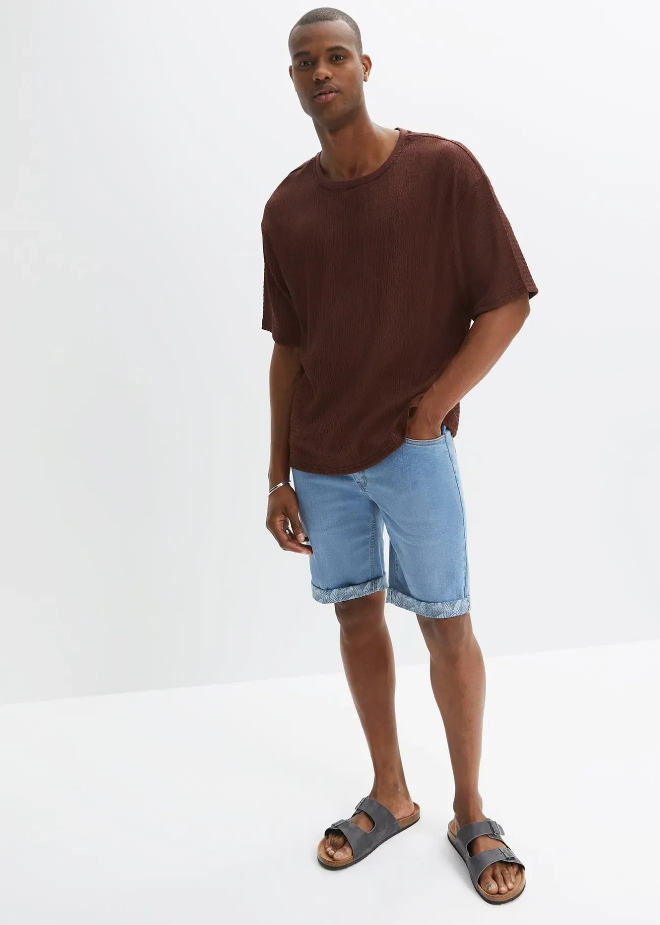 bonprix Bermuda en jean extensible, Regular|Homme Shorts|Jeans