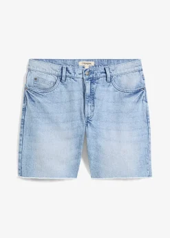 bonprix Bermuda en jean extensible à finitions effilochées, loose|Homme Shorts|Jeans