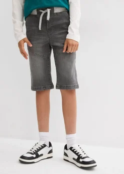 Enfant bonprix Vêtements Enfant|Garçons 9-16 Ans·Shorts|Bermuda en jean extensible à taille élastiquée, Regular