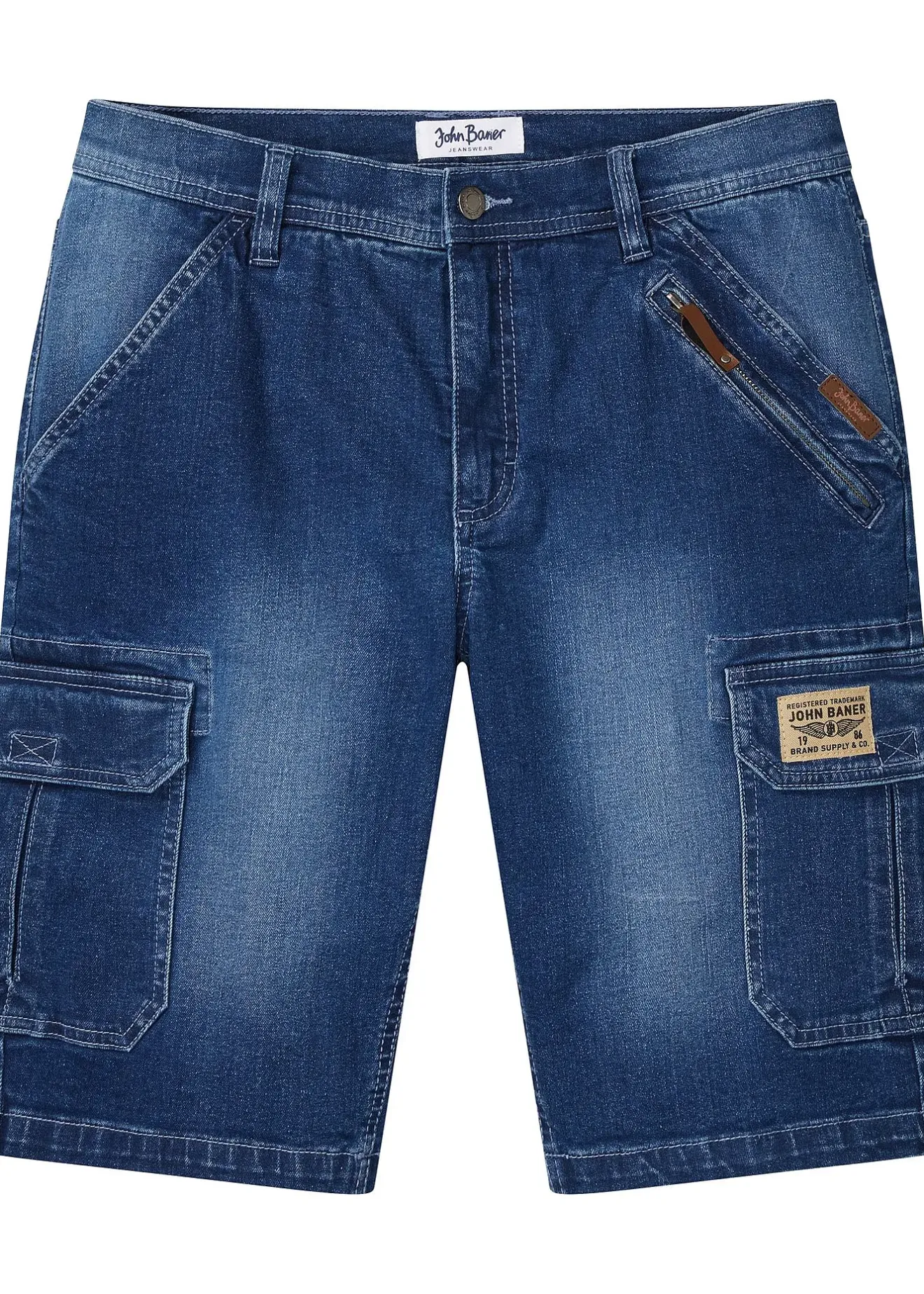 bonprix Bermuda en jean extensible, Regular|Homme Shorts|Jeans