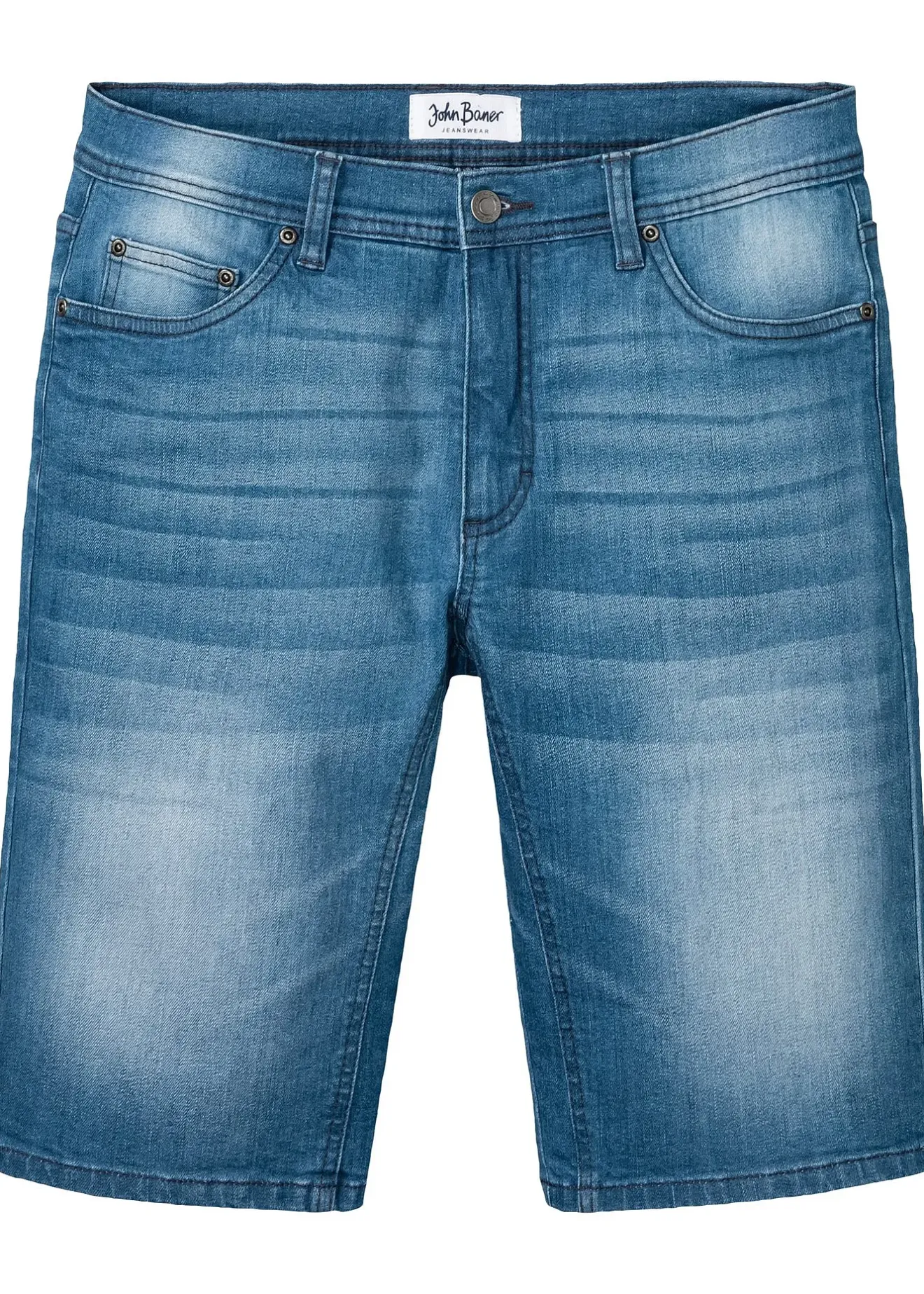 bonprix Bermuda en jean extensible avec entrejambe renforcé, regular|Homme Shorts|Jeans
