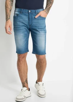 bonprix Bermuda en jean extensible avec entrejambe renforcé, regular|Homme Shorts|Jeans