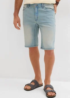 Homme bonprix Shorts|Jeans|Bermuda en jean extensible avec entrejambe renforcé, regular