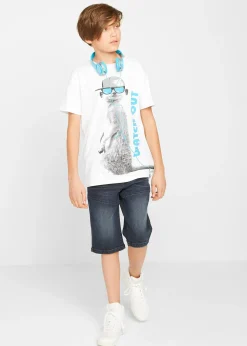 bonprix Bermuda en jean extensible à taille élastiquée, Regular|Enfant Vêtements Enfant|Garçons 9-16 Ans·Shorts