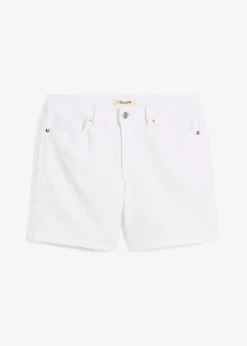 Femme bonprix Shorts|Jeans|Bermuda en jean taille mi-haute, peu extensible