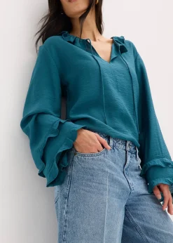 bonprix Bermuda en jean taille mi-haute, peu extensible|Femme Shorts|Jeans