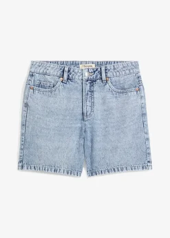 Femme bonprix Shorts|Jeans|Bermuda en jean taille mi-haute, peu extensible