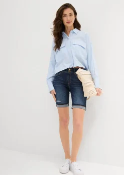 bonprix Bermuda en jean, taille mi-haute|Femme Shorts|Jeans