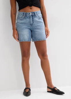 bonprix Bermuda en jean taille mi-haute, peu extensible|Femme Shorts|Jeans