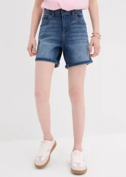 Enfant bonprix Vêtements Enfant|Filles 9-16 Ans·Shorts|Bermuda en jean, taille mi-haute