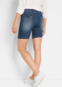 Femme bonprix Shorts|Jeans|Bermuda en jean, taille mi-haute