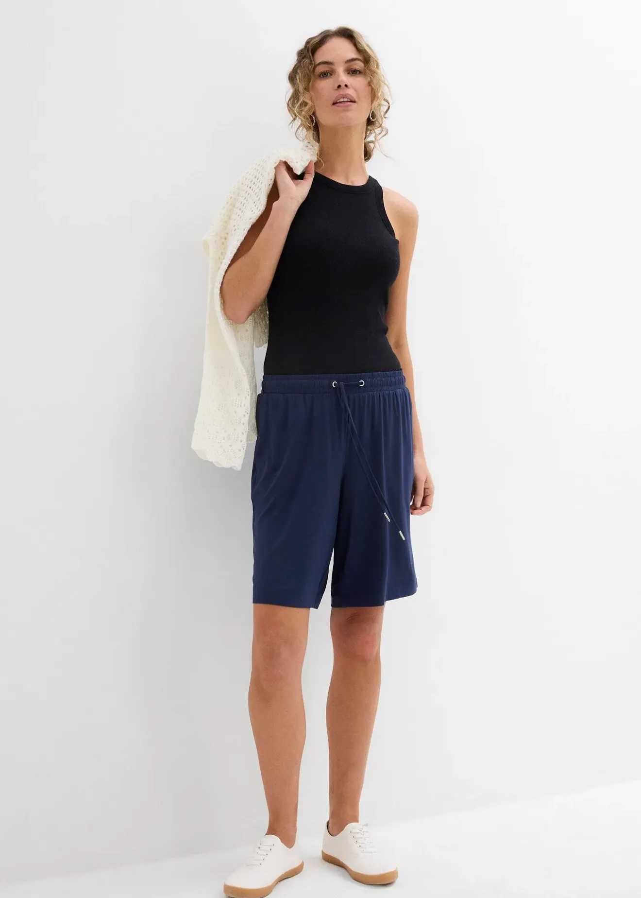 bonprix Bermuda en jersey de viscose fluide|Femme Shorts|Basiques