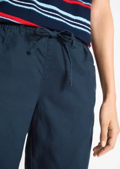 Femme bonprix Shorts|Pantalons|Bermuda en lin majoritaire