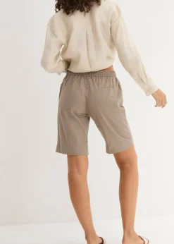 bonprix Bermuda en lin majoritaire|Femme Shorts|Pantalons