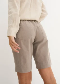 bonprix Bermuda en lin majoritaire|Femme Shorts|Pantalons