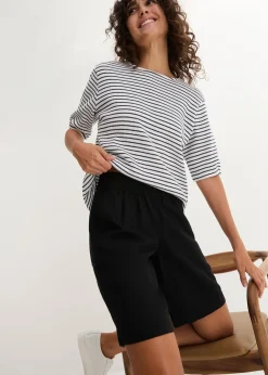 bonprix Bermuda en mélange lin et viscose|Femme Shorts|Pantalons