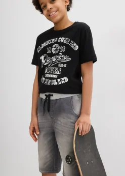 Enfant bonprix Vêtements Enfant|Garçons 9-16 Ans·Shorts|Bermuda en molleton aspect jean, Regular