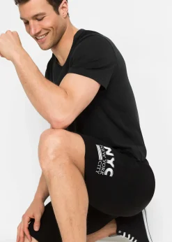 Homme bonprix Shorts|Vêtements De Sport|Bermuda en molleton avec bordures à cru