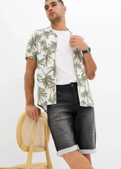 bonprix Bermuda en molleton effet jean, loose|Homme Shorts|Jeans