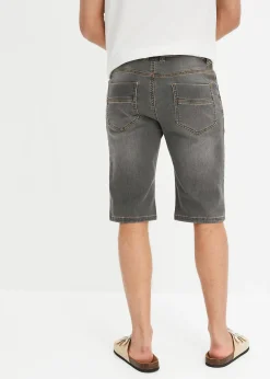 bonprix Bermuda en sweat effet jean, coupe ventre confort, regular|Homme Shorts|Jeans