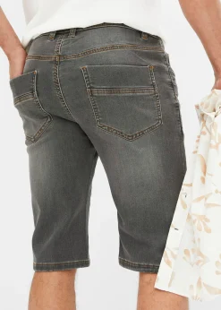 bonprix Bermuda en sweat effet jean, coupe ventre confort, regular|Homme Shorts|Jeans