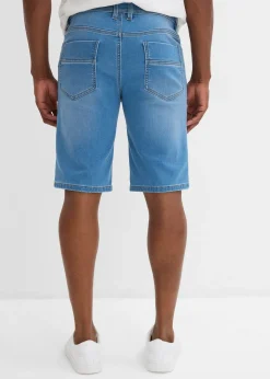 bonprix Bermuda en sweat effet jean, coupe ventre confort, regular|Homme Shorts|Jeans