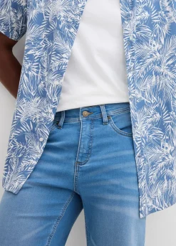 bonprix Bermuda en sweat effet jean, coupe ventre confort, regular|Homme Shorts|Jeans