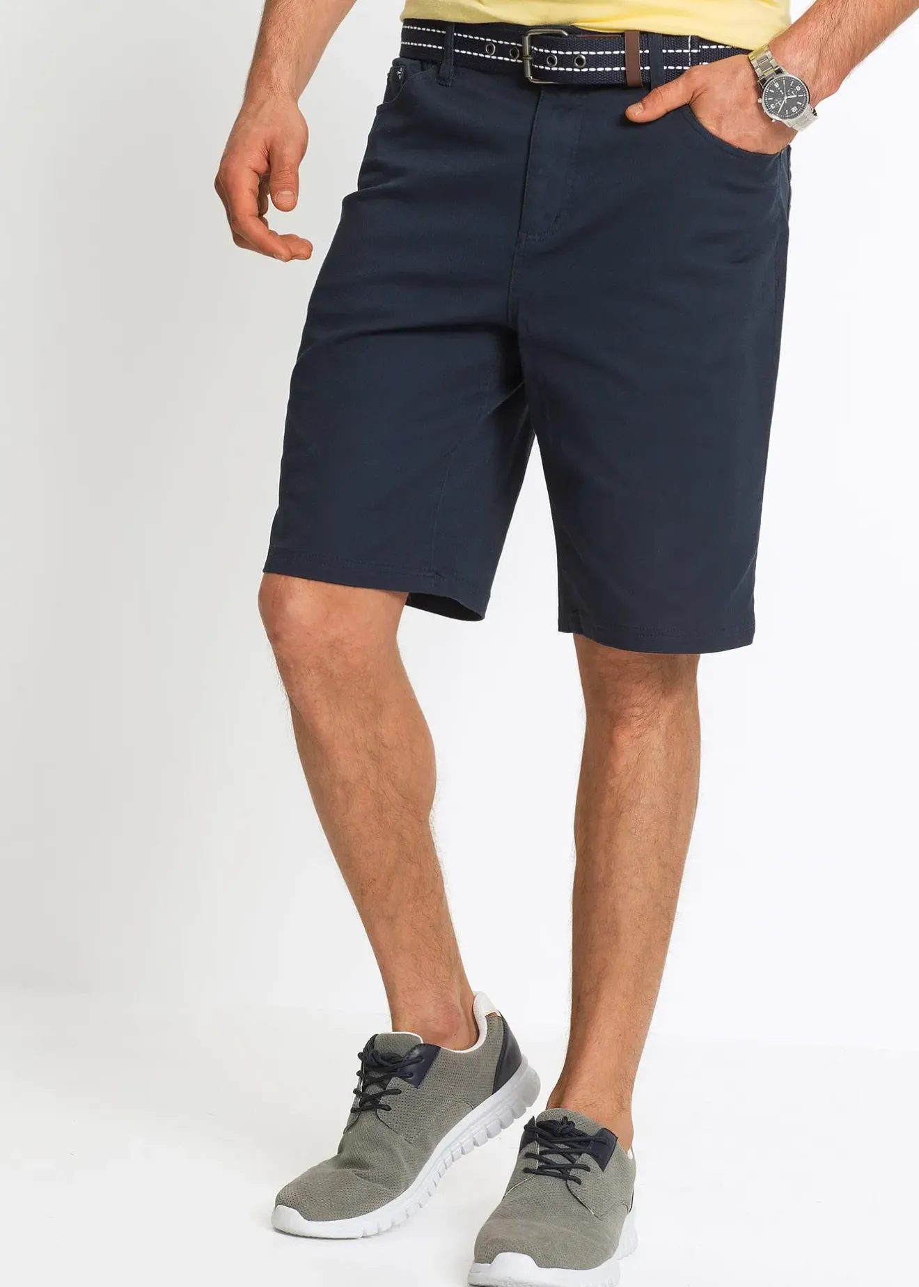 bonprix Bermuda extensible, coupe classique|Homme Shorts|Pantalons