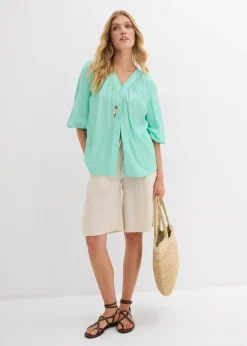 bonprix Bermuda fluide en viscose mélangée|Femme Shorts|Pantalons