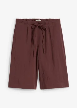 Femme bonprix Shorts|Pantalons|Bermuda fluide en viscose mélangée