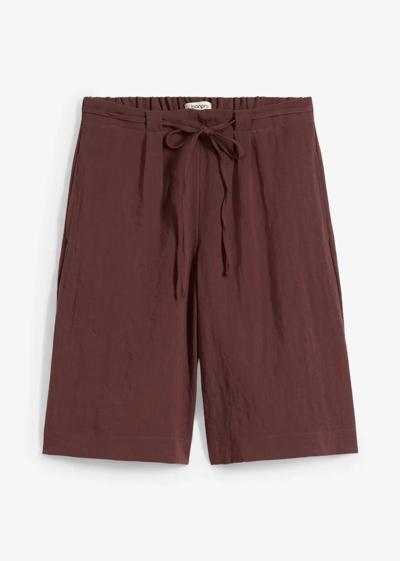 Femme bonprix Shorts|Pantalons|Bermuda fluide en viscose mélangée