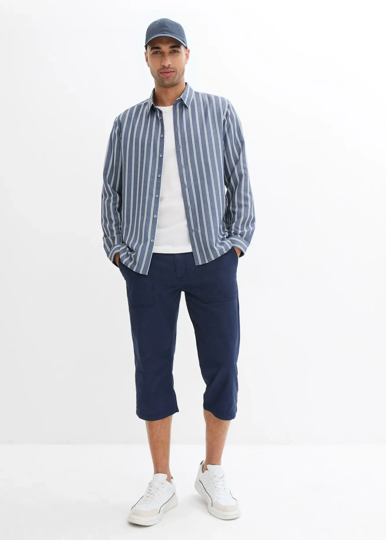 bonprix Bermuda long avec poches plaquées, Regular Fit|Homme Shorts|Pantalons