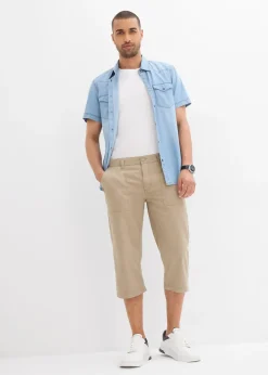 Homme bonprix Shorts|Pantalons|Bermuda long avec poches plaquées, Regular Fit