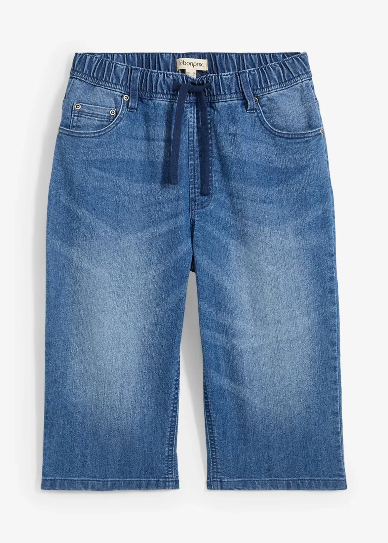 Enfant bonprix Vêtements Enfant|Garçons 9-16 Ans·Shorts|Bermuda long en jean, taille extensible, slim