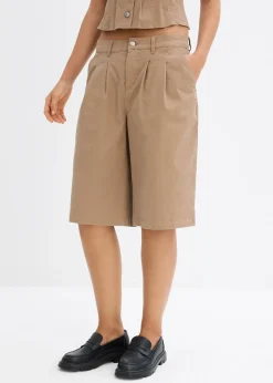 Femme bonprix Deux Pièces & Ensembles|Shorts|Bermuda long en toile de coton extensible