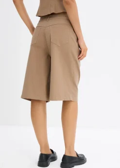 Femme bonprix Deux Pièces & Ensembles|Shorts|Bermuda long en toile de coton extensible