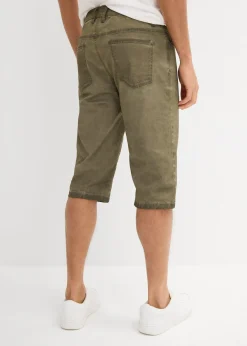 bonprix Bermuda long en toile délavée, regular|Homme Shorts|Pantalons