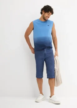 Homme bonprix Shorts|Pantalons|Bermuda long en toile délavée, regular