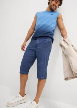 Homme bonprix Shorts|Pantalons|Bermuda long en toile délavée, regular