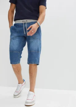 Homme bonprix Shorts|Jeans|Bermuda long et léger en jean taille extensible, loose