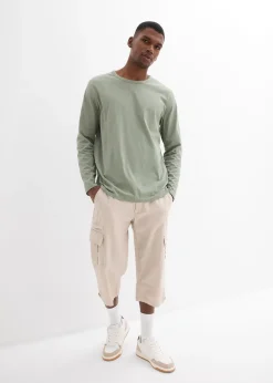 bonprix Bermuda long poches cargo regular 100% coton|Homme Vêtements De Plein Air|Shorts