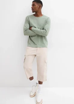 bonprix Bermuda long poches cargo regular 100% coton|Homme Vêtements De Plein Air|Shorts