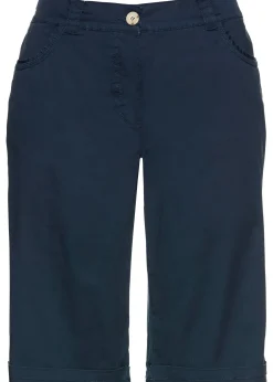 bonprix Bermuda paper touch en coton à taille confortable|Femme Shorts|Pantalons