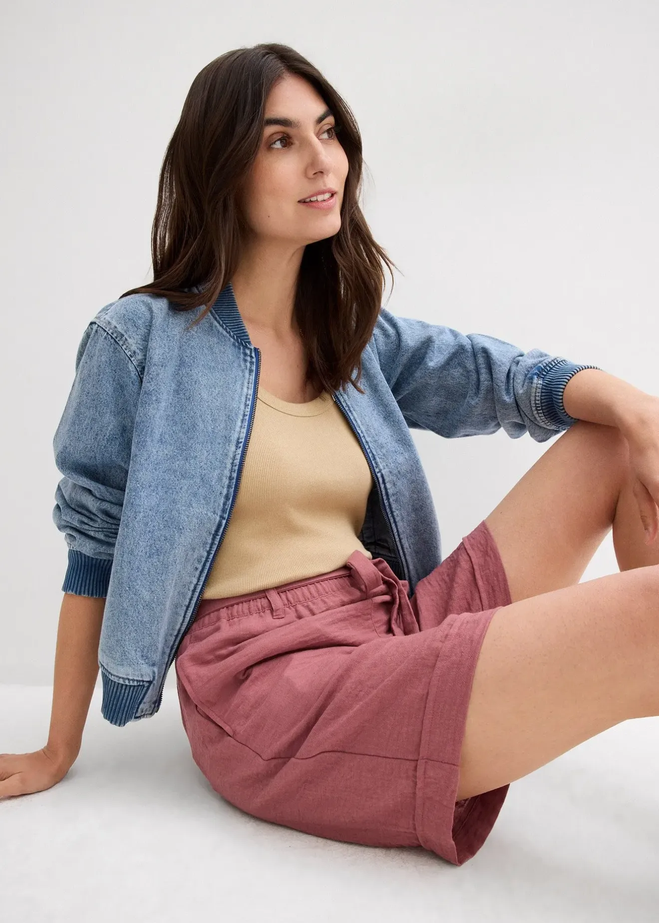 bonprix Bermuda paperbag|Femme Shorts|Pantalons